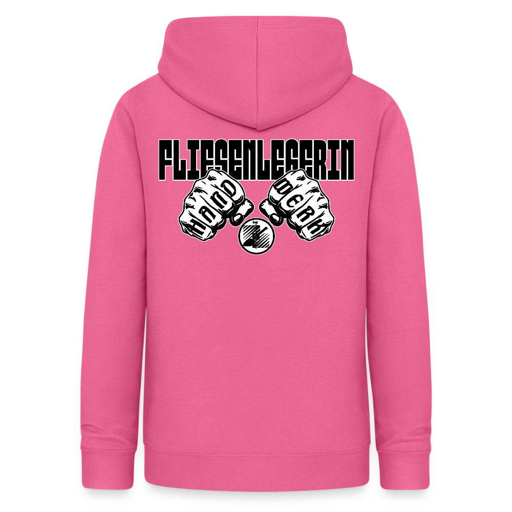 Frauen Hoodie "Fliesenlegerin" (beidseitig beruckt) Pink Frauen Hoodie