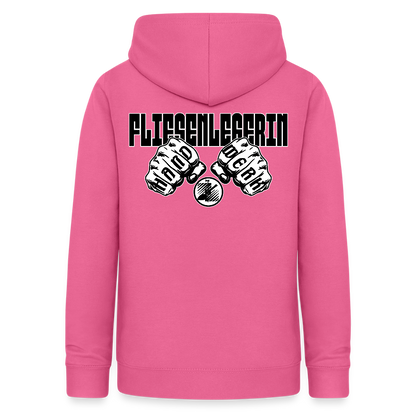 Frauen Hoodie "Fliesenlegerin" (beidseitig beruckt) Pink Frauen Hoodie
