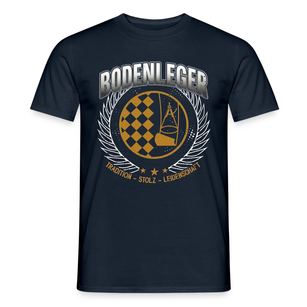 Unisex Tradition Bodenleger T-Shirt von Spreadconnect, schwarzes Baumwollshirt mit traditionellem Design, kurze Ärmel und Rundhalsausschnitt.