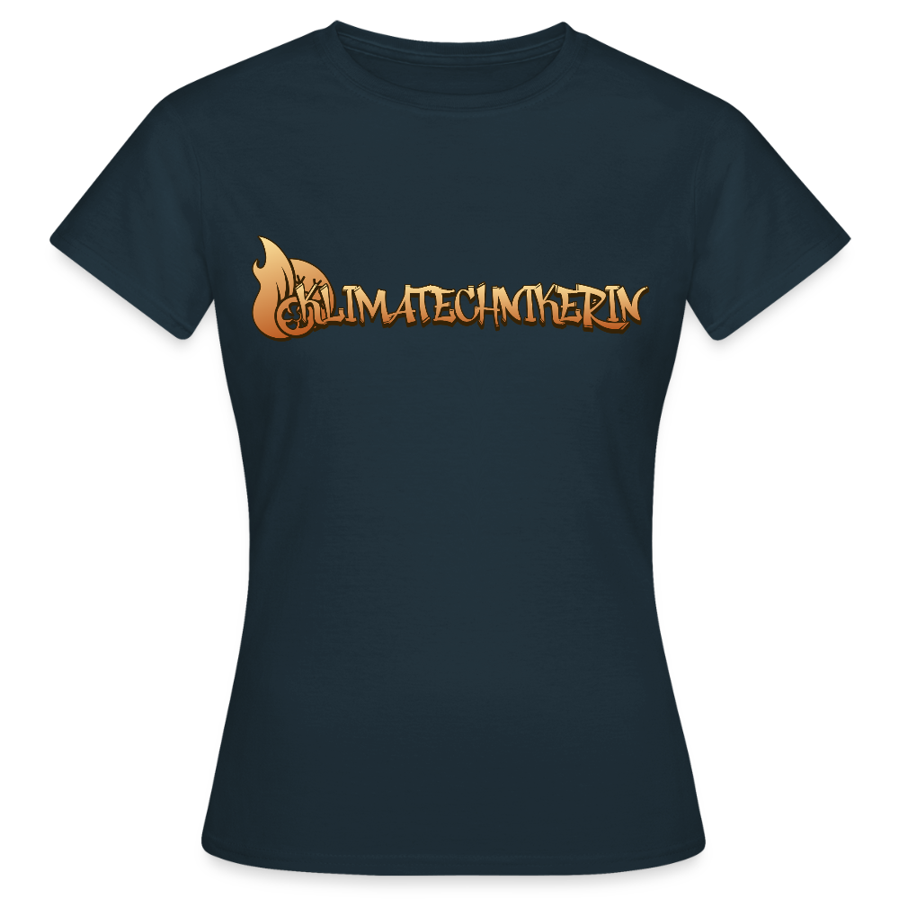 Frauen T-Shirt "Klimatechnikerin" Navy Frauen T-Shirt