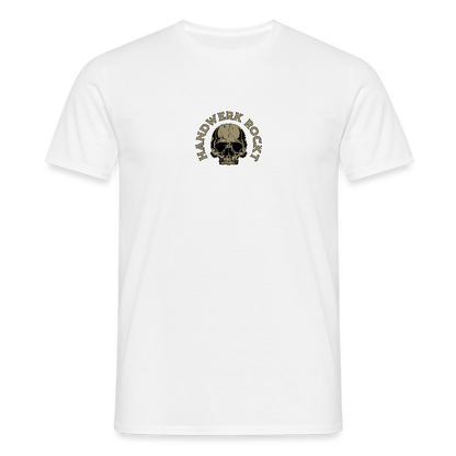 Unisex T-Shirt "Handwerk-Rockt" (beidseitig bedruckt) - Weiß