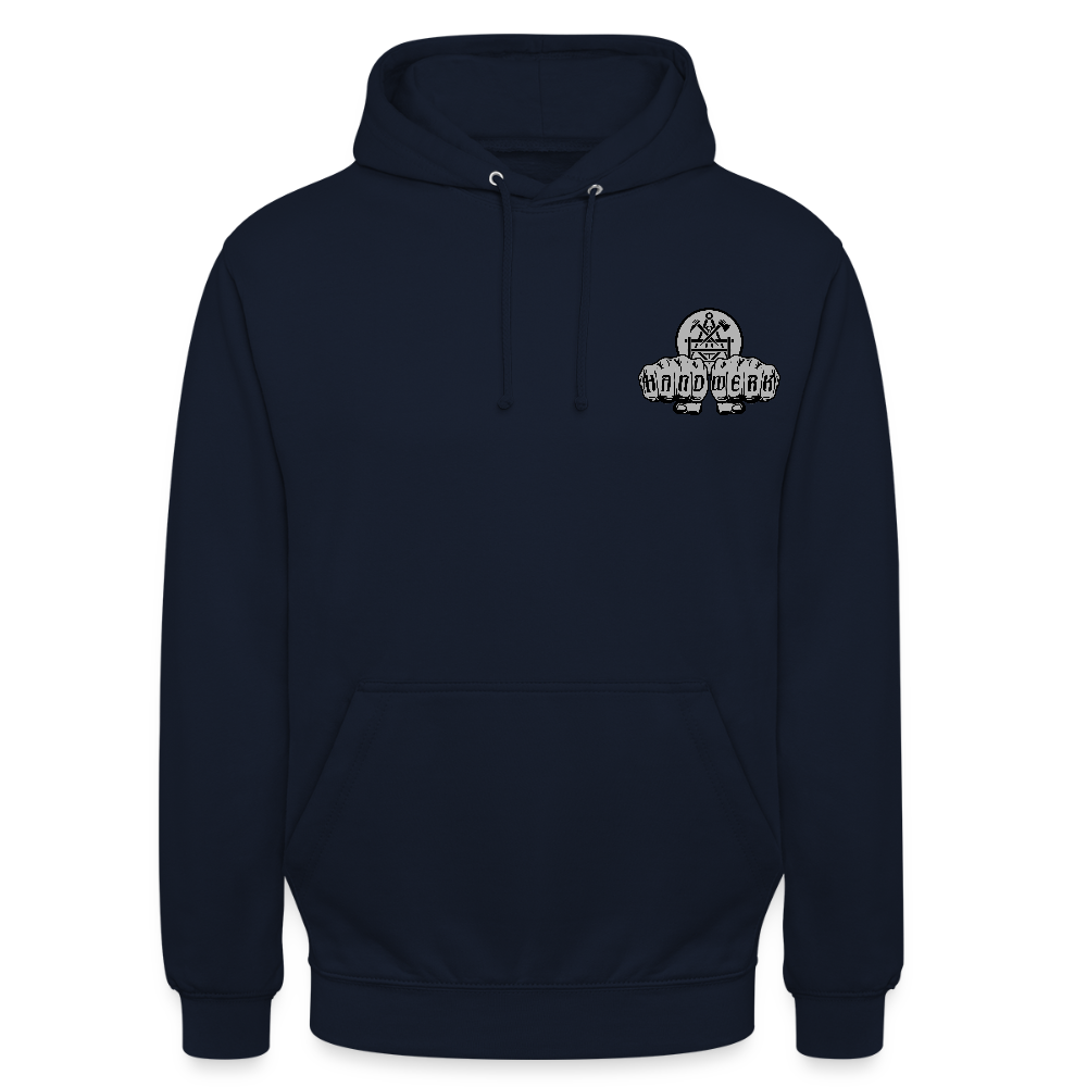 Unisex Standard Hoodie "Betonbauer" beidseitig bedruckt Navy Unisex Hoodie