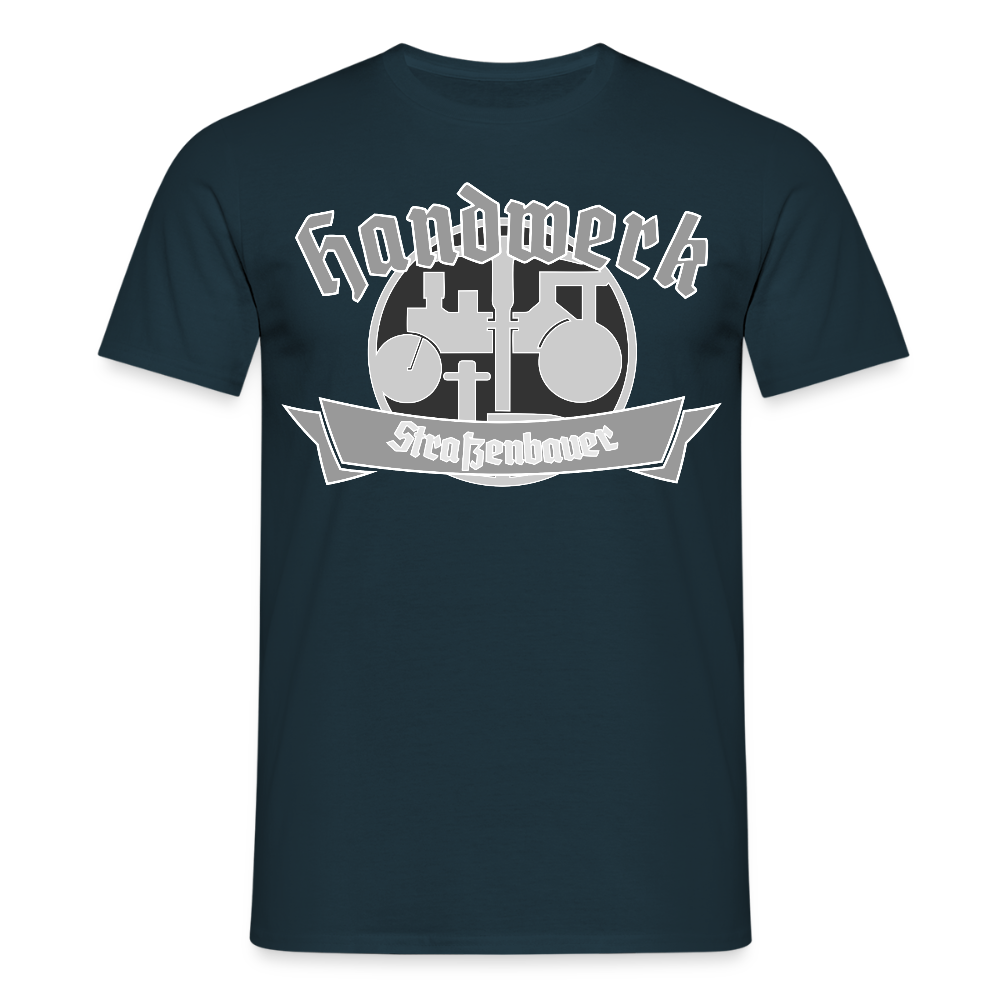 Unisex T-Shirt "Strassenbauer" Navy Männer T-Shirt