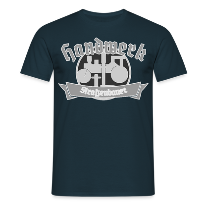 Unisex T-Shirt "Strassenbauer" Navy Männer T-Shirt
