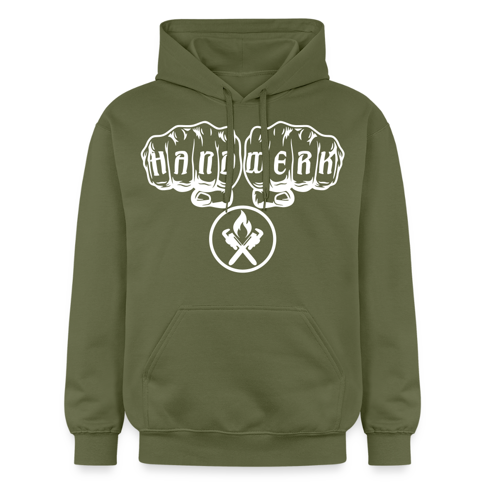 Gildan Unisex Softstyle® "Heizungsbauer" Militärgrün Gildan Unisex Softstyle® Midweight Hoodie