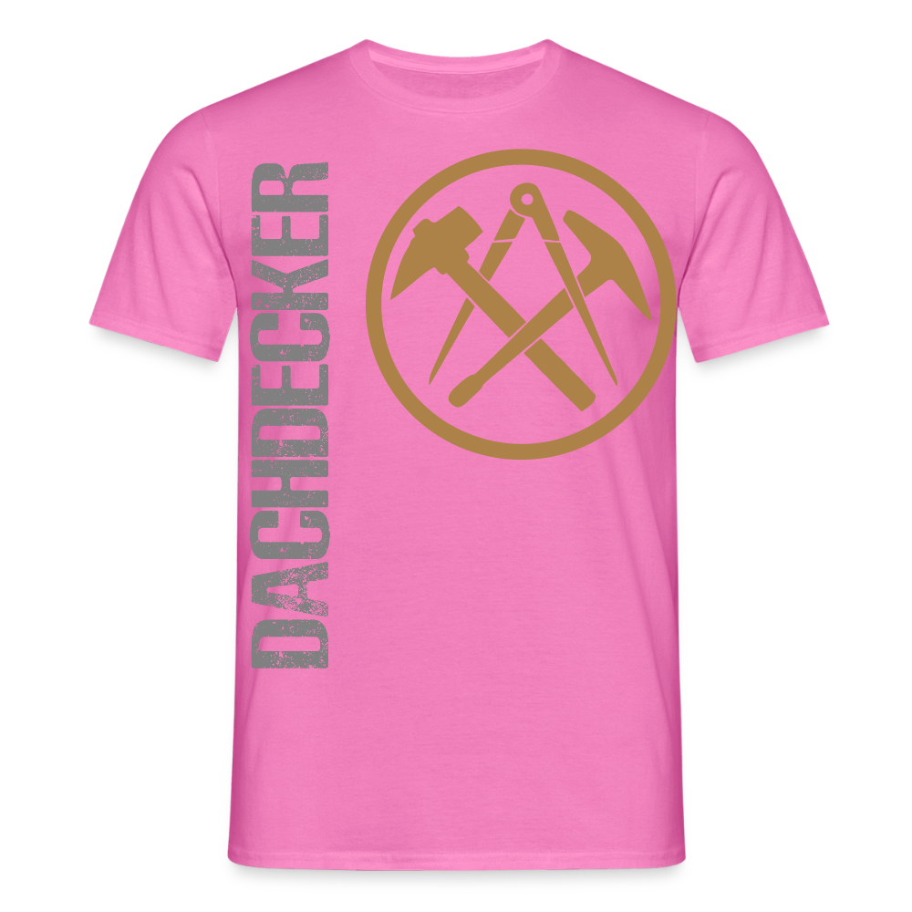 Unisex T-Shirt "Dachdecker" Pink Männer T-Shirt