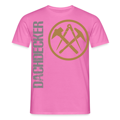 Unisex T-Shirt "Dachdecker" Pink Männer T-Shirt