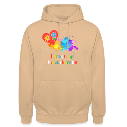 Unisex Hoodie "Farben für Kinderherzen" Pfirsich Unisex Hoodie