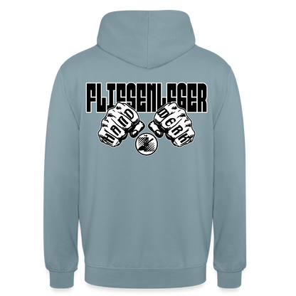 Unisex Hoodie "Fliesenleger" (beidseitig bedruckt) Nebelblau Unisex Hoodie