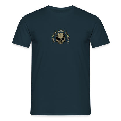 Unisex T-Shirt "Handwerk-Rockt" (beidseitig bedruckt) - Navy