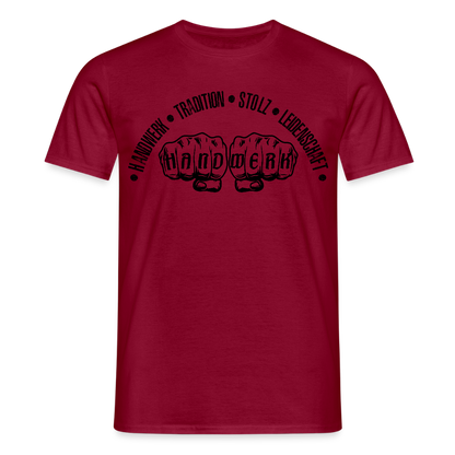 Unisex T-Shirt "Tradition/Stolz/Leidenschaft" Ziegelrot Männer T-Shirt