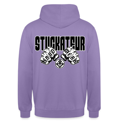 Unisex Hoodie "Stuckateur" (beidseitig bedruckt) Lavendel Unisex Hoodie