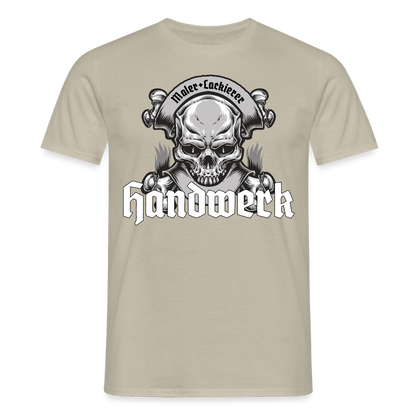 Unisex T-Shirt "Skull-Maler/Lackierer" Sandbeige Männer T-Shirt