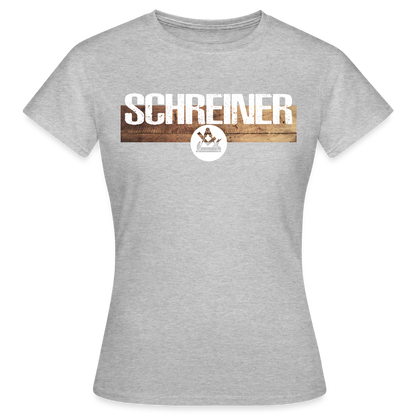 Frauen T-Shirt "Schreiner" Grau meliert Frauen T-Shirt