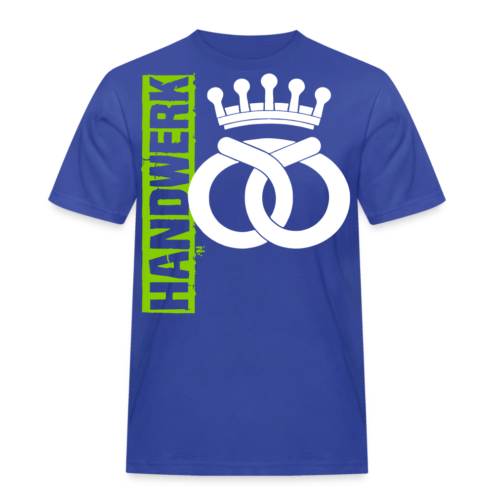 Unisex Workwear T-Shirt "Bäcker" Royalblau Männer Workwear T-Shirt