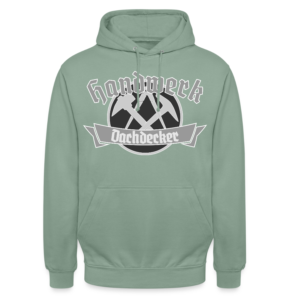 Unisex Hoodie "Dachdecker" Graugrün Unisex Hoodie