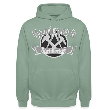 Unisex Hoodie "Dachdecker" Graugrün Unisex Hoodie