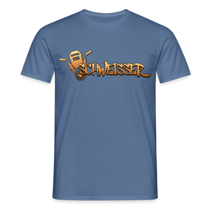 Unisex T-Shirt "Schweisser" Taubenblau Männer T-Shirt