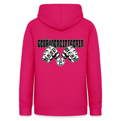 Frauen Hoodie "Gebäudereinigerin" (beidseitig bedruckt) - dunkles Pink