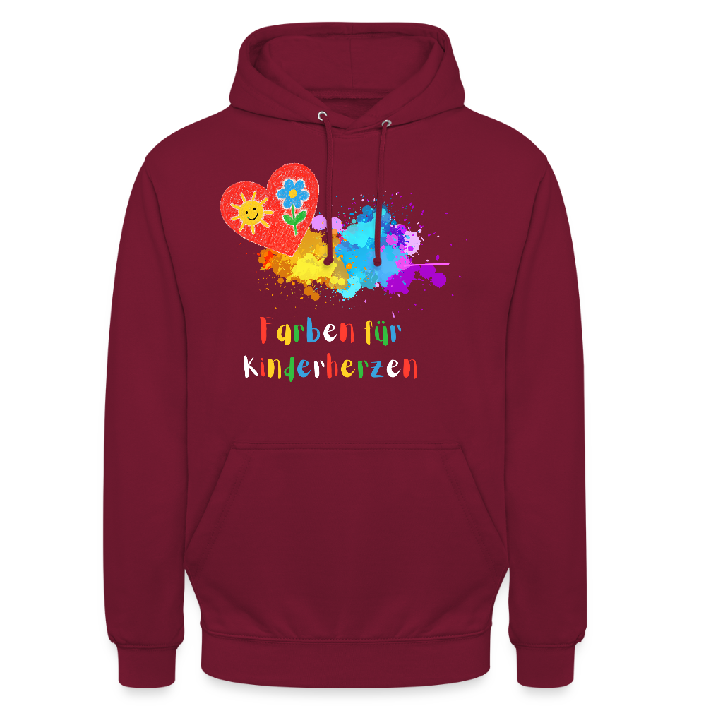 Unisex Hoodie "Kinderherzen" Bordeaux Unisex Hoodie