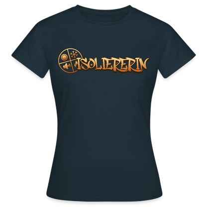 Frauen T-Shirt "Isoliererin" Navy Frauen T-Shirt