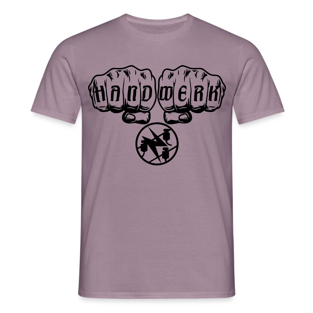 Unisex T-Shirt "Elektriker" Lilagrau Männer T-Shirt