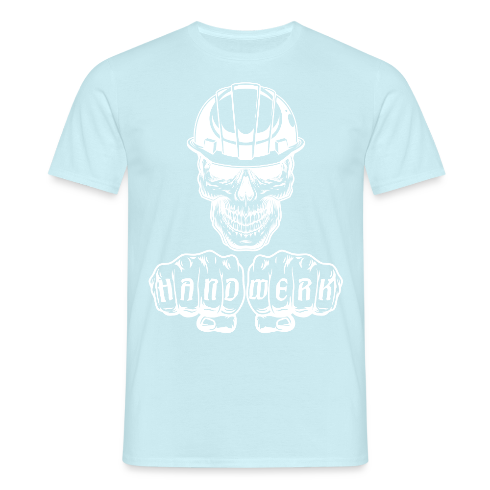 Unisex T-Shirt "Skull-Helm-Handwerk" Sky Männer T-Shirt