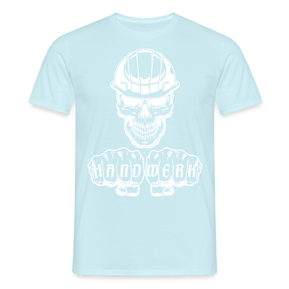 Unisex T-Shirt "Skull-Helm-Handwerk" Sky Männer T-Shirt