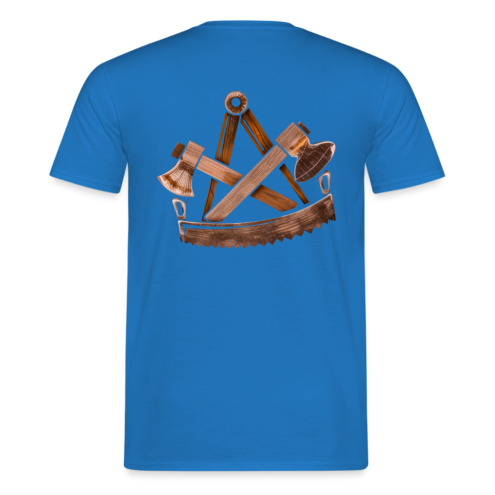 Unisex T-Shirt "Zimmermann" (beidseitig bedruckt) Royalblau Männer T-Shirt