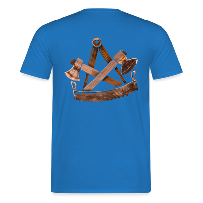 Unisex T-Shirt "Zimmermann" (beidseitig bedruckt) Royalblau Männer T-Shirt
