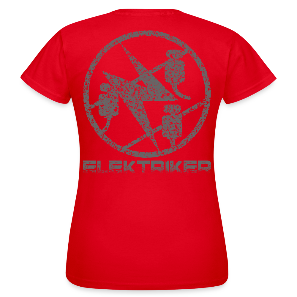 Frauen T-Shirt "Elektriker" Rot Frauen T-Shirt
