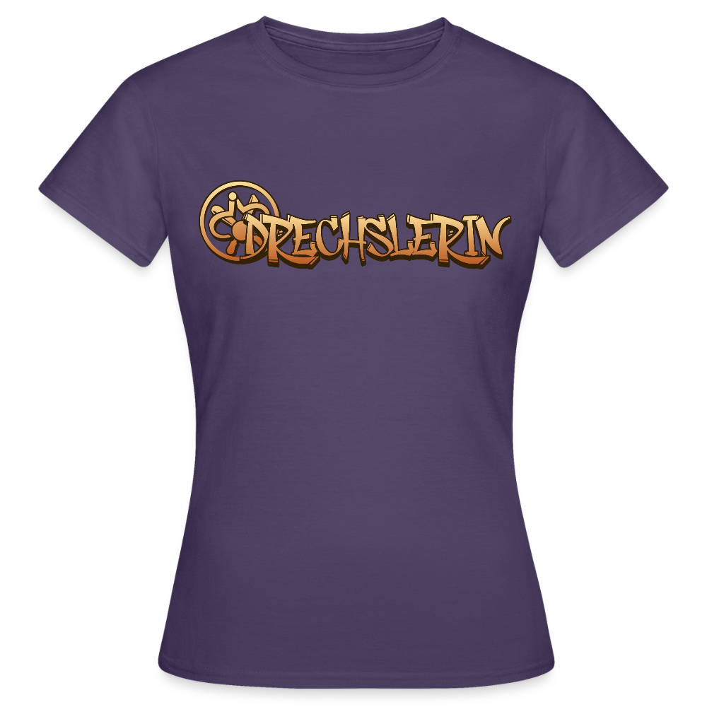Frauen T-Shirt "Drechslerin" Dunkellila Frauen T-Shirt