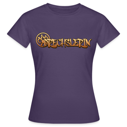 Frauen T-Shirt "Drechslerin" Dunkellila Frauen T-Shirt