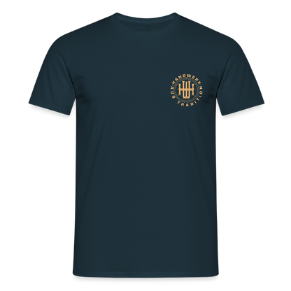 Unisex T-Shirt "Handwerk" (beidseitig bedruckt) Navy Männer T-Shirt