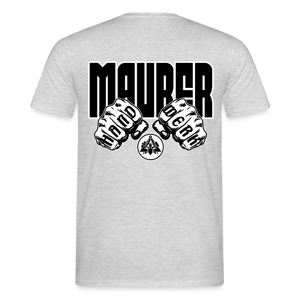 Unisex T-Shirt "Maurer" Grau meliert Männer T-Shirt
