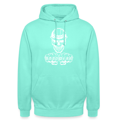 Unisex Hoodie "Skull-Helm-Handwerk" Mint Unisex Hoodie