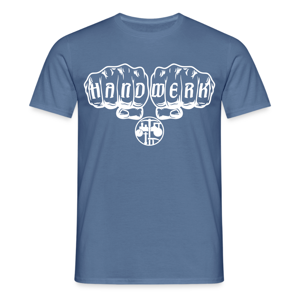 Unisex T-Shirt "Strassenbauer" Taubenblau Männer T-Shirt