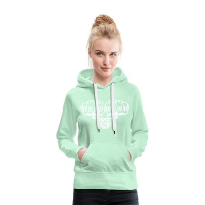 Frauen Premium Hoodie "Gerüstbauer" - helles Mintgrün