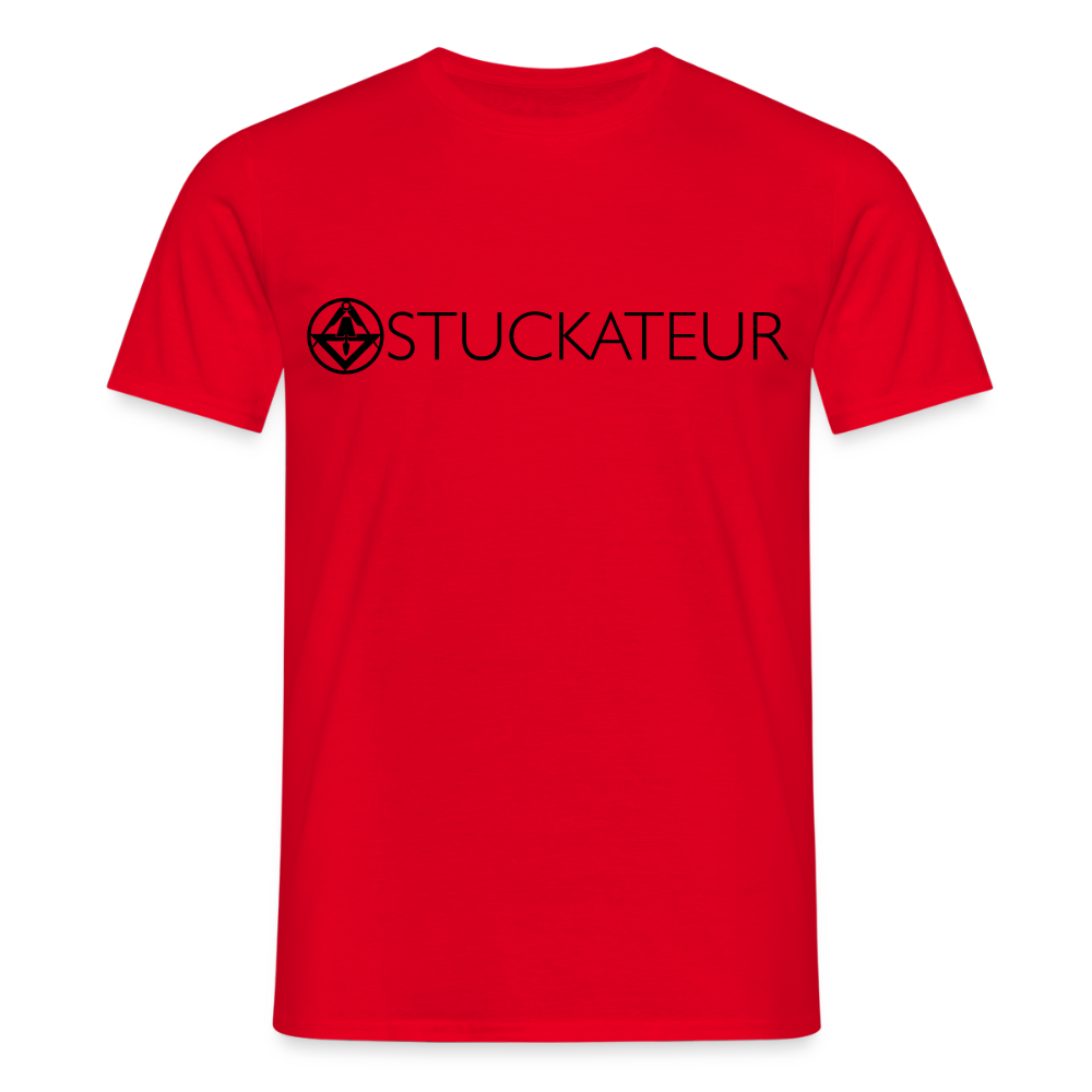 Unisex T-Shirt "Stuckateur" Rot Männer T-Shirt