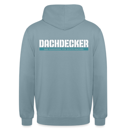 Unisex Hoodie HW-300 | MACHER "Dachdecker" Nebelblau Unisex Hoodie {{ color }}