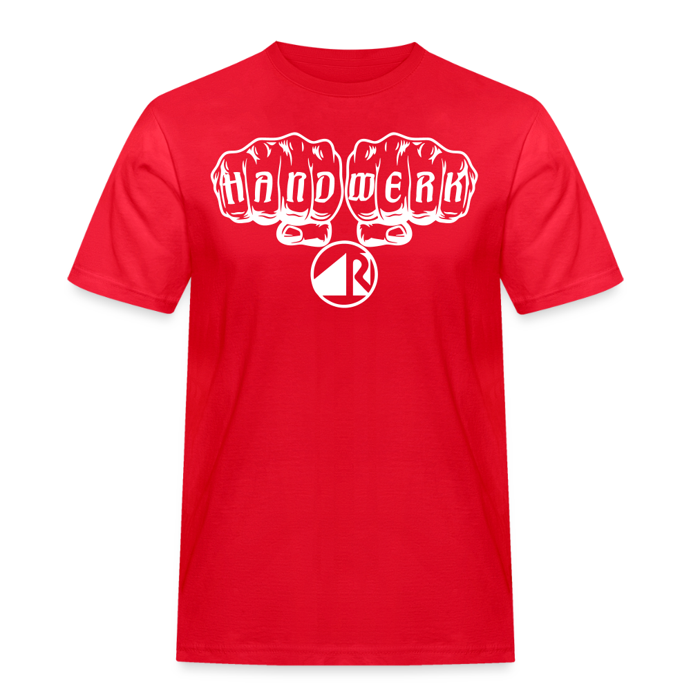 Männer Workwear T-Shirt "Raumausstatter" Rot Männer Workwear T-Shirt