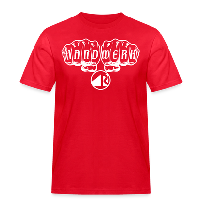 Männer Workwear T-Shirt "Raumausstatter" Rot Männer Workwear T-Shirt