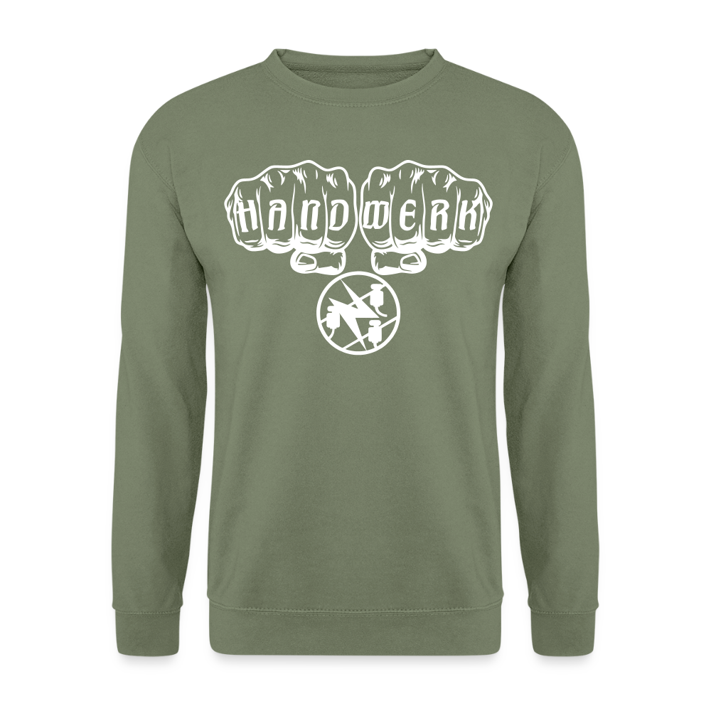 Unisex Pullover "Elektriker" Armeegrün Unisex Pullover