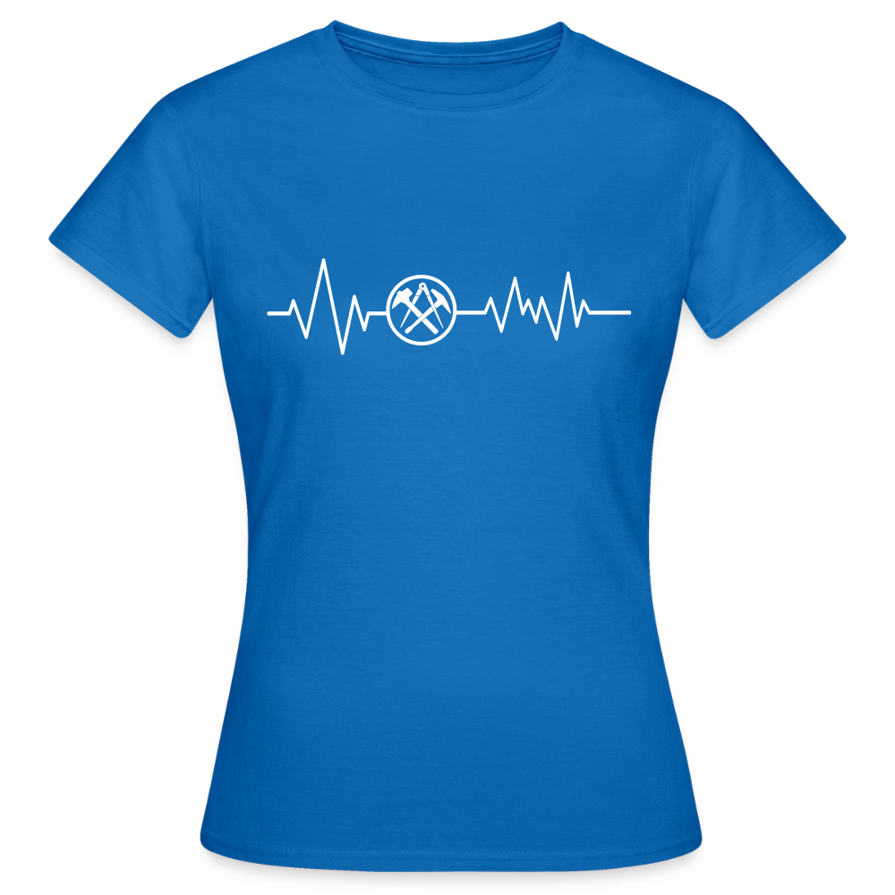 Frauen T-Shirt "Dachdecker" Royalblau Frauen T-Shirt