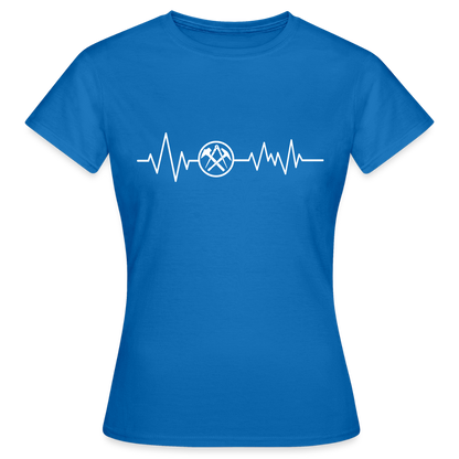Frauen T-Shirt "Dachdecker" Royalblau Frauen T-Shirt