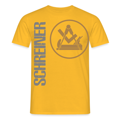 Unisex T-Shirt "Schreiner" Gelb Männer T-Shirt