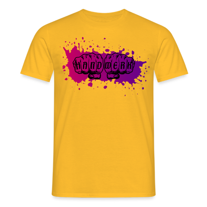 Unisex T-Shirt "Splash-Violett" Gelb Männer T-Shirt