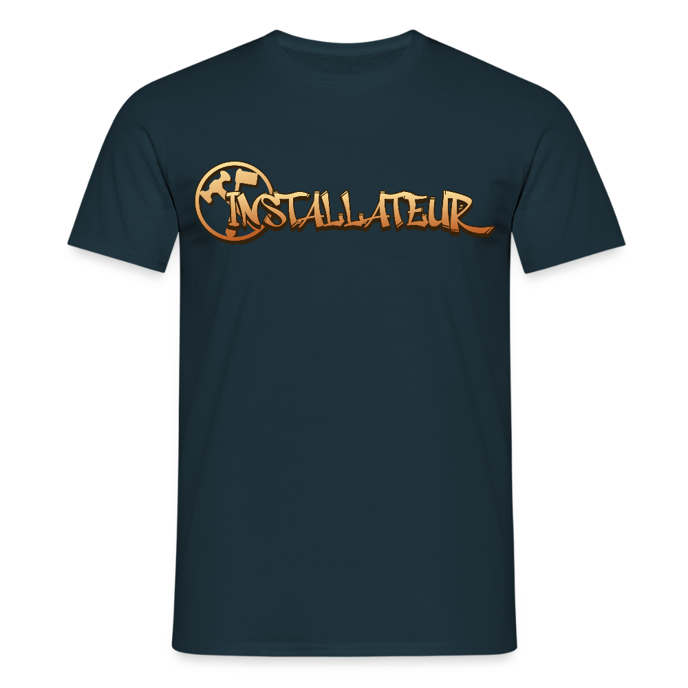 Unisex T-Shirt "Installateur" Navy Männer T-Shirt