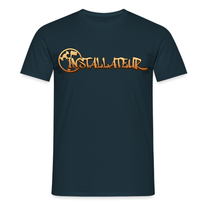 Unisex T-Shirt "Installateur" Navy Männer T-Shirt