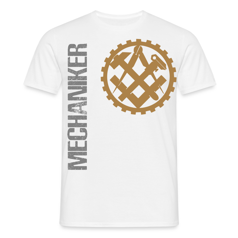 Unisex T-Shirt "Mechaniker" Weiß Männer T-Shirt